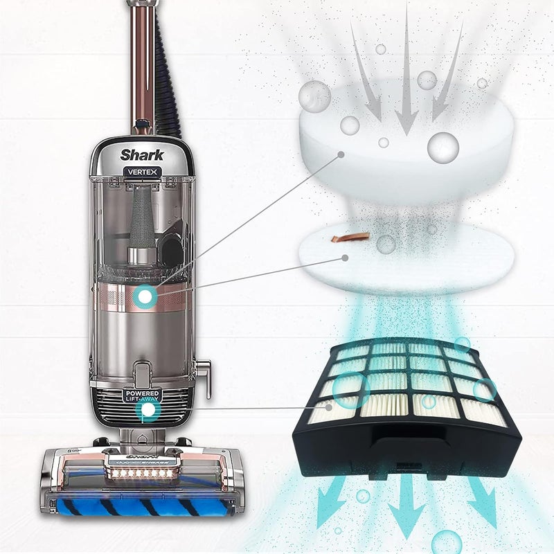 Leemone ملحقات استبدال الفلتر Leemone AZ2002 لجهاز شفط Shark AZ2002 AZ2000 AZ2000W Vertex DuoClean PowerFin مع 2 فلتر بعد المحرك و 4 فلتر إسفنج و شعيرات فرشاة ناعمة - Image 2