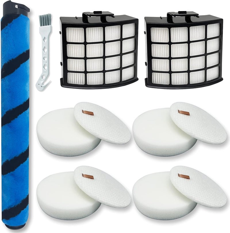 Leemone ملحقات استبدال الفلتر Leemone AZ2002 لجهاز شفط Shark AZ2002 AZ2000 AZ2000W Vertex DuoClean PowerFin مع 2 فلتر بعد المحرك و 4 فلتر إسفنج و شعيرات فرشاة ناعمة - Image 1