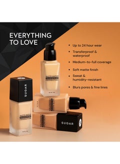 SUGAR Cosmetics Matte Match Transferproof Foundation | Upto 24 Hr Wear | Waterproof | Suits All Skin Types | 30Ml (40 Breve)  - Image 3