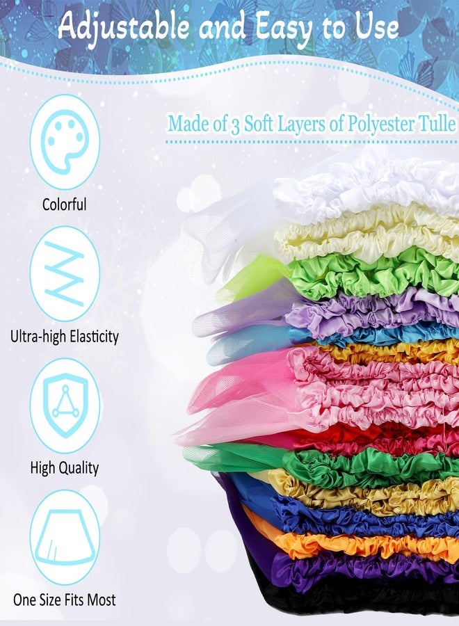 Hoemwarm 18 Pcs Girls Tutu - 3 Layers Multicolor Skirt for Toddlers, Princess Dresses, Dance Fluffy Tulle Skirt for Birthday Party Costume - Image 4