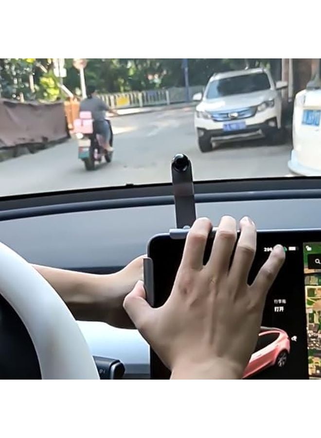 Car Phone Holder Hands Free Aluminum Stand Adjustable Viewing Angles Color A - Image 3