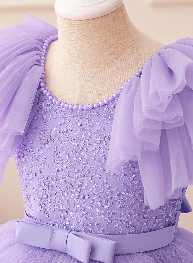 Take Two Faux Pearl Decor Bow Detail Party Dress - Image 3