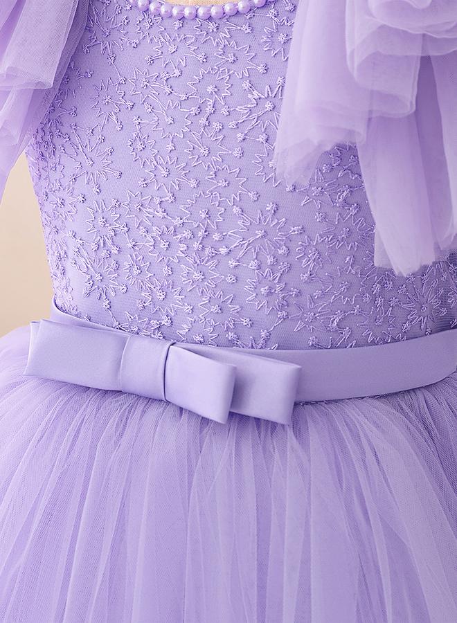 Take Two Faux Pearl Decor Bow Detail Party Dress - Image 4