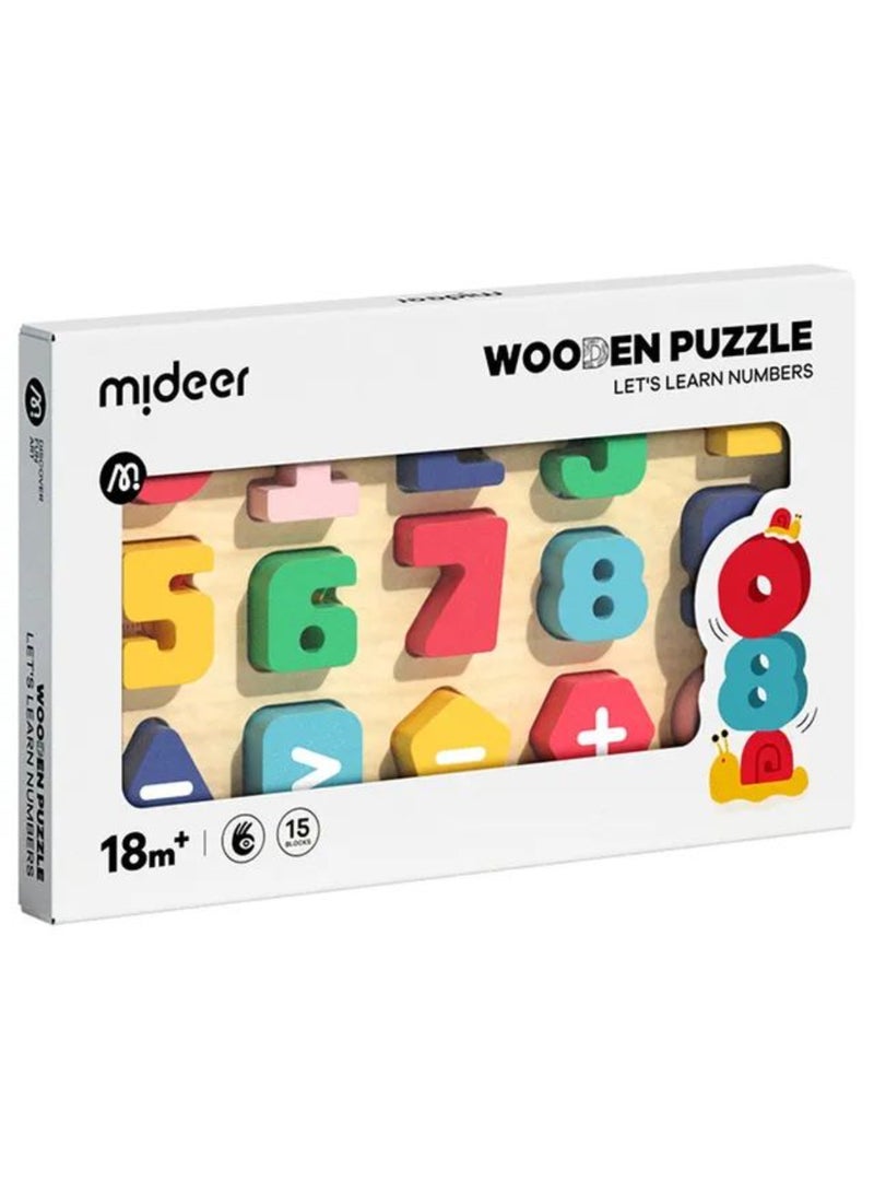 MiDeer Wooden Number Board – Montessori Toy for Toddlers Ages 18+ months | Eco-Friendly Basswood Puzzle for Number Recognition, Shape Matching & Color Sorting | Early Math Learning Toy  - Image 2