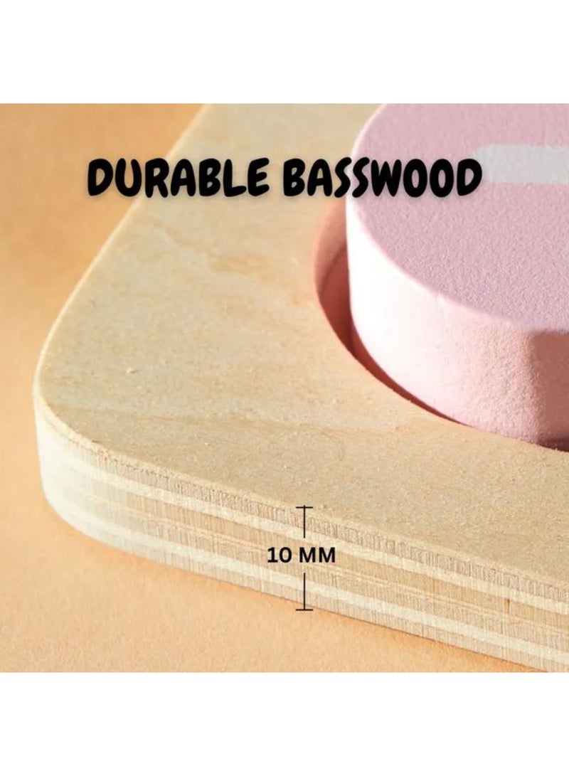 MiDeer Wooden Number Board – Montessori Toy for Toddlers Ages 18+ months | Eco-Friendly Basswood Puzzle for Number Recognition, Shape Matching & Color Sorting | Early Math Learning Toy  - Image 3