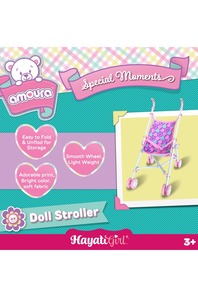 Hayati girl Hayati Baby Amoura Stroller Series 1, 42x28x56cm | Baby Doll Stroller | Nurturing | Pretend Play | Imaginative Play | Perfect for Kids and Toddlers - Image 2