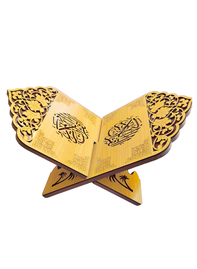 Quran Holder Wooden Stand Elegant Design - Image 1