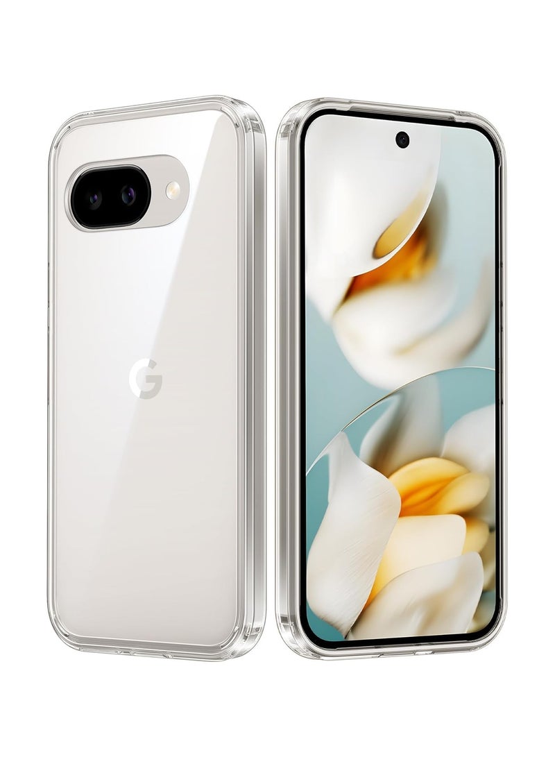 Case for Google Pixel 9a TPU and Clear PC Hybrid Hard Acrylic Slim Phone Case Clear Ultra Crystal Transparent Protective Back Cover Shock Absorption Flexible Silicone Case For Google Pixel 9a 2025 - Image 1