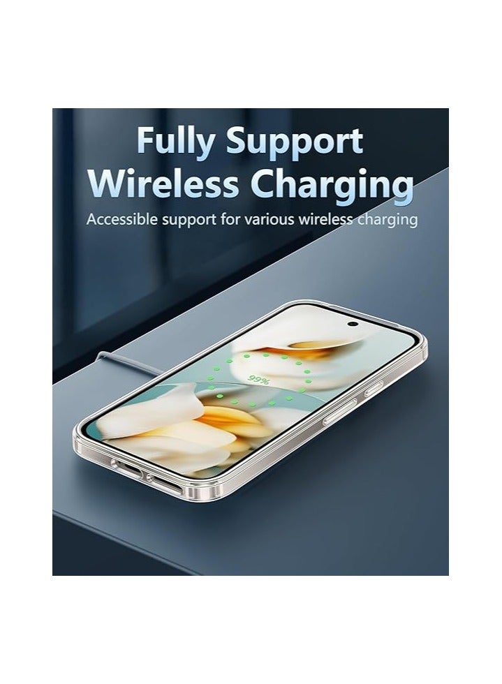 Case for Google Pixel 9a TPU and Clear PC Hybrid Hard Acrylic Slim Phone Case Clear Ultra Crystal Transparent Protective Back Cover Shock Absorption Flexible Silicone Case For Google Pixel 9a 2025 - Image 3