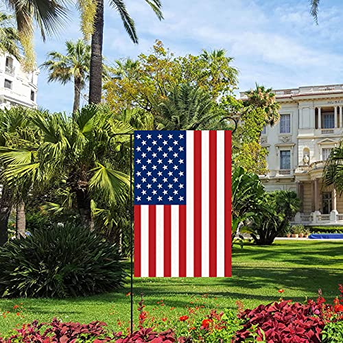 sticro 2 Pack American Flag Garden Flags, 12” x 18” Double-Sided Patriotic Garden Flag Vibrant Color, Memorial Day 4th Of July Banner Outdoor Decor Yard Sign - Image 5