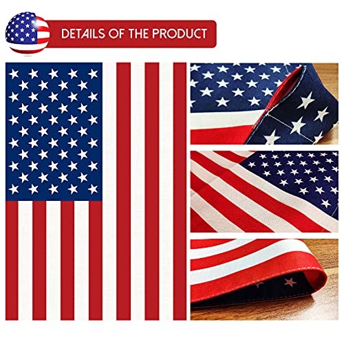 sticro 2 Pack American Flag Garden Flags, 12” x 18” Double-Sided Patriotic Garden Flag Vibrant Color, Memorial Day 4th Of July Banner Outdoor Decor Yard Sign - Image 4
