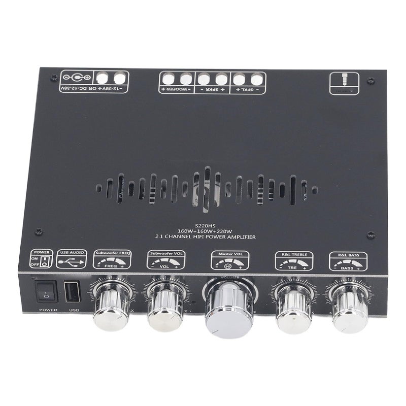 Dual Channel 160W Bluetooth 5 1 Audio Amplifier Board Module with Bass Treble Control - Image 2