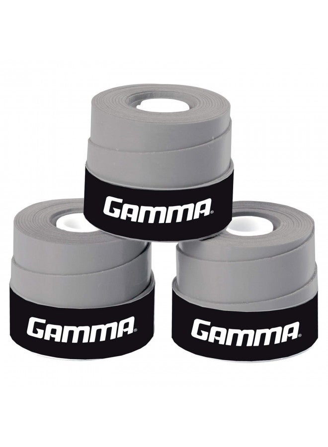 GAMMA Sports Supreme Overgrip for Tennis, Pickleball, Squash, Badminton, and Racquetball Racquets, 3-Pack, Grey - Image 3