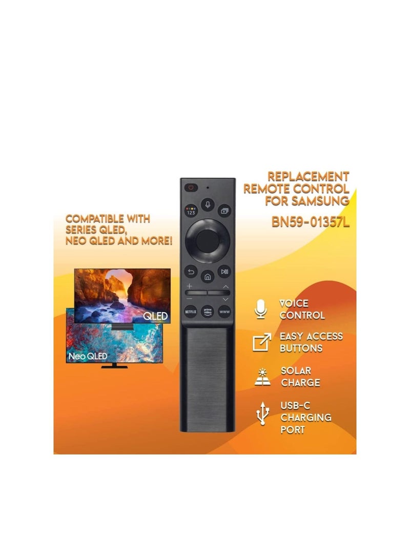 IAF Remote Control for Samsung voice Smart TVs Compatible with BN59-01272A BN59-01270A BN59-01327 B BN59-01274A QLED 4K UHD TV Q7FN Q8FN Q9FN Q7CN Q6FN LED TVs 2016-2022 models (Metal Body) - Image 3