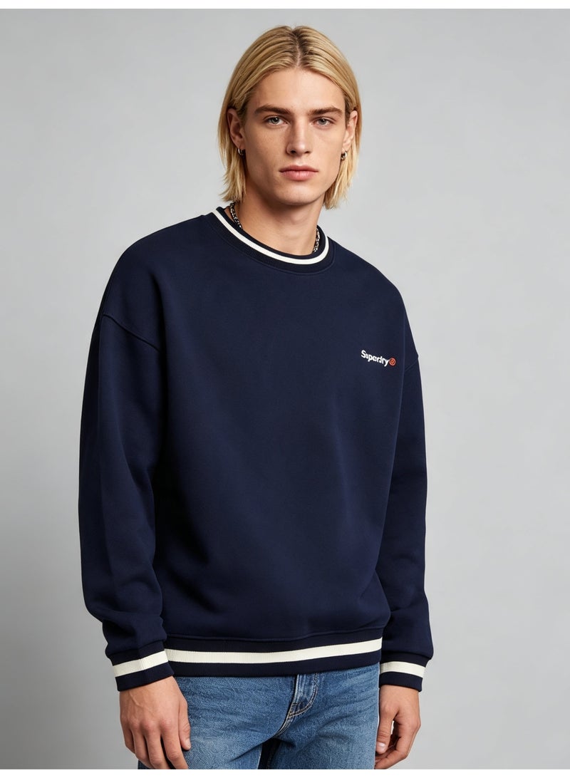 سوبر دراي Superdry Men's and women's matching striped round neck sweater - Image 2
