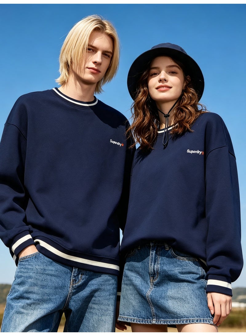 سوبر دراي Superdry Men's and women's matching striped round neck sweater - Image 1