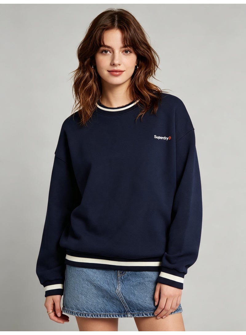 سوبر دراي Superdry Men's and women's matching striped round neck sweater - Image 3