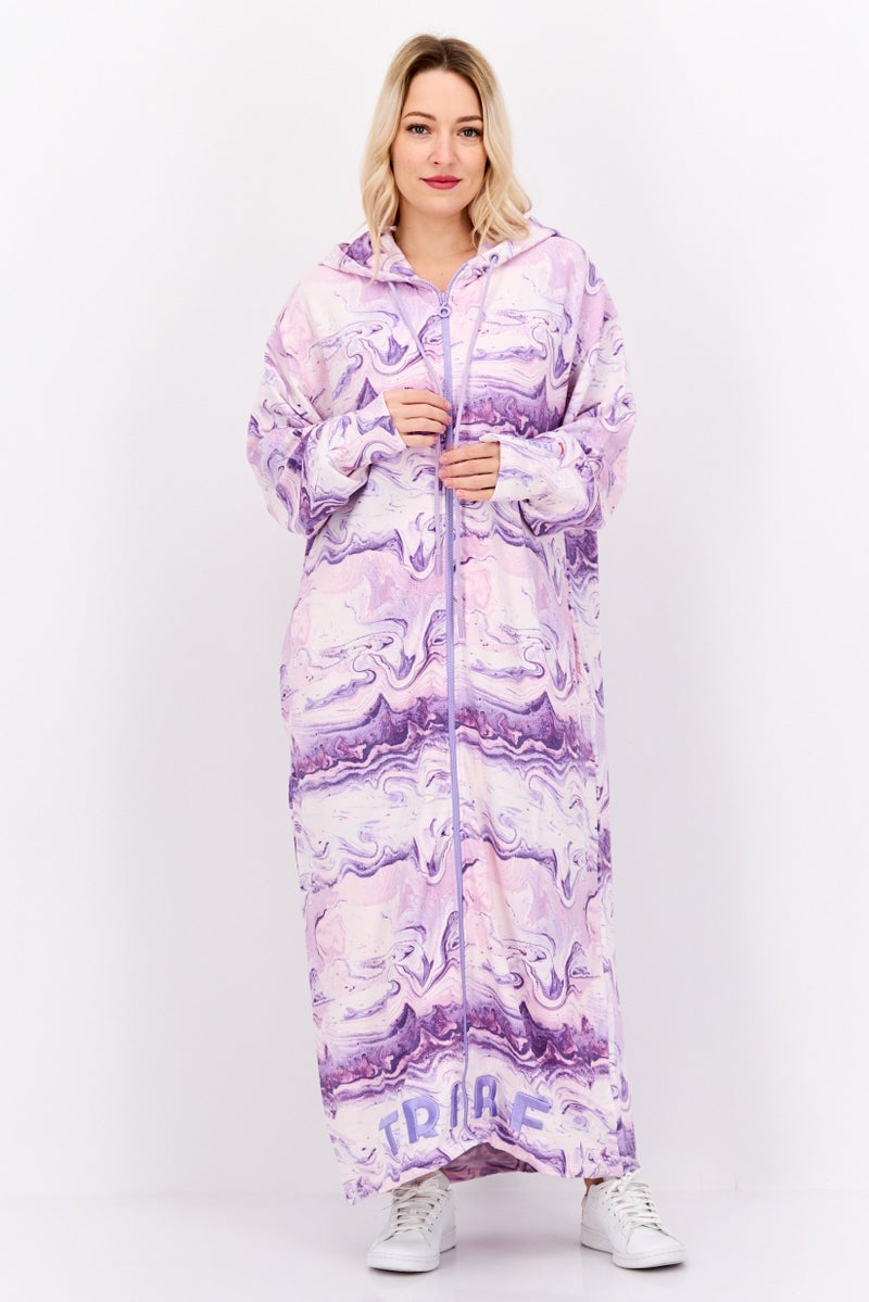 TRIBE OF 6 Women Sportswear Fit Long Sleeve Outdoor Dress, Multicolor - Image 1