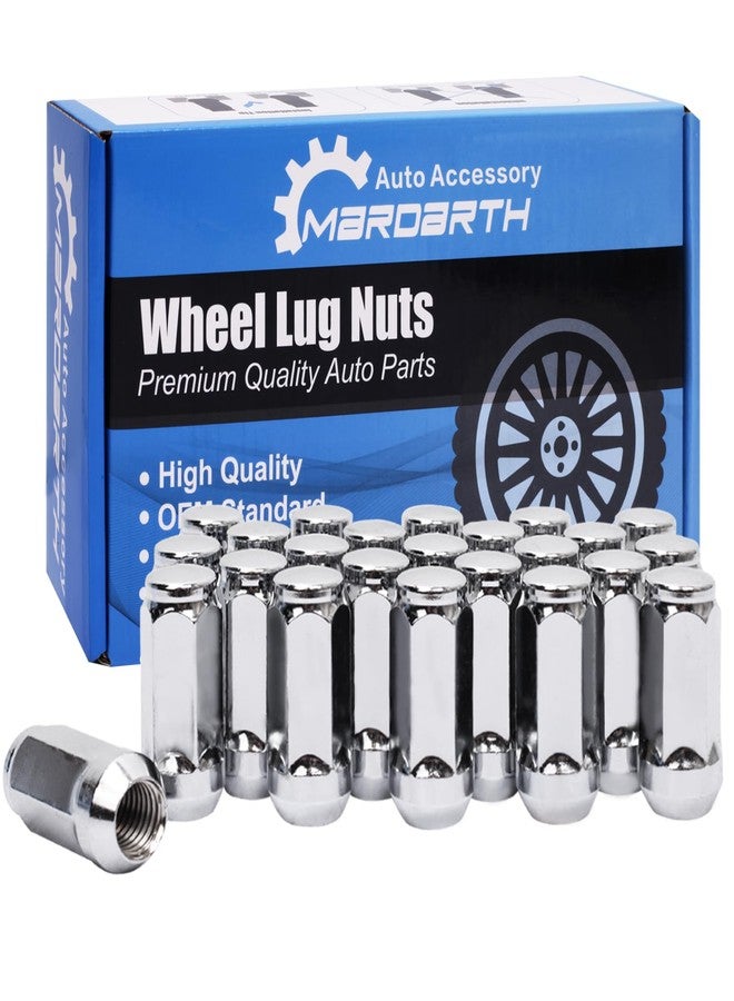 Mardarth Set of 24, 14x2.0 Lug Nut 2 in XL Chrome Bulge Acorn Compatible with 2004-2014 Ford F-150 Expedition 14X2 - Image 1