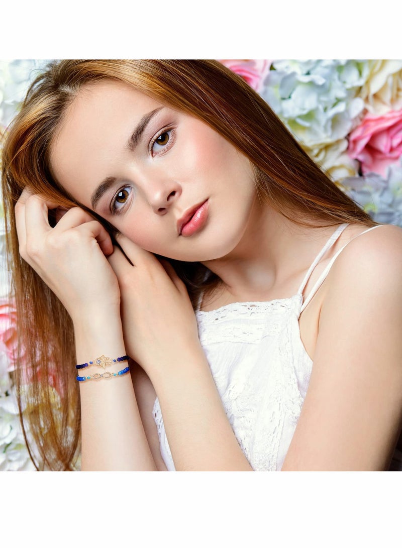 Beaded Bracelets Colorful Braided Rope Bracelets Adjustable Good Luck Amulet Bangle Handmade Bracelets Charm Strand Bracelet for Women Girls Boys 12 Pieces - Image 3