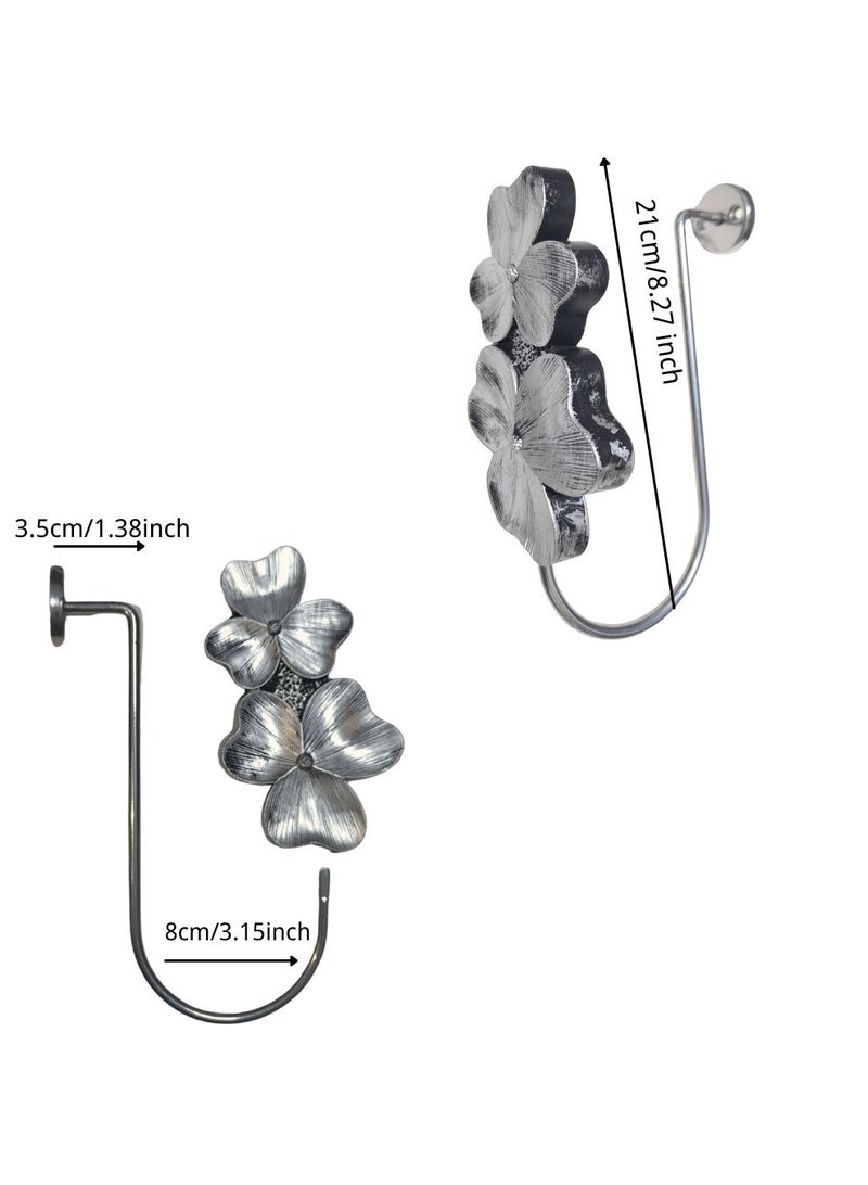 QBAID مساند ستائر عدد 2 – خطافات جدارية لتثبيت الستائر وإضفاء لمسة ديكور أنيقة - Image 3