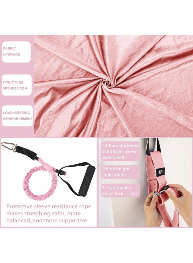 كيلا حزام تمديد اليوجا، حزام تمديد اليوجا المساعد لثني الساق والخصر والظهر، إصدار مطور مع مرساة باب وحبل مقاومة وحزام تمديد ومدرب انقلاب للرقص والبيلاتس واليوجا الجوية واللياقة البدنية - Image 3