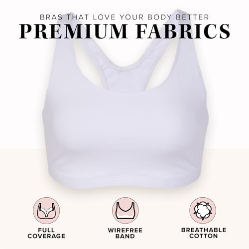 Leading Lady Sports Bra for Women - The Serena Wirefree Sports Bra - White - Image 5