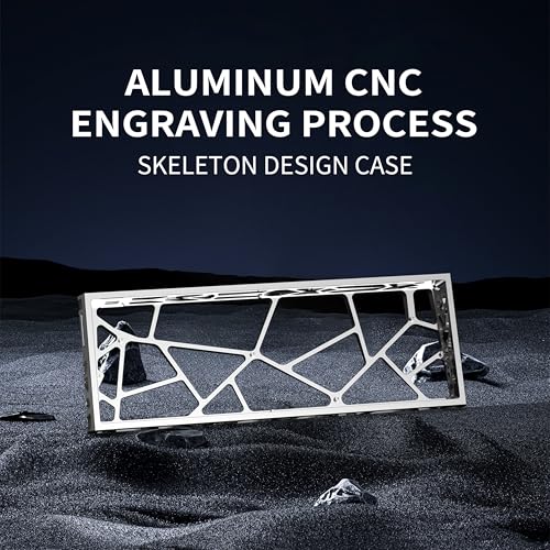 kutethy KY60 Hollow Out Aluminum Keyboard Case,60% Mechanical Keyboard Shell Custom Keyboard Barebones Compatible with Wooting60 Mad60 Win60 GH60 60HE (Silver) - Image 2