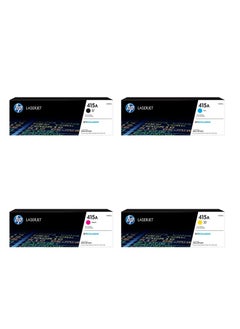 HP Toner HP 415A Toner Cartridge Set - Black, Cyan, Yellow and Magenta W2030A W2031A W2032A W2033A work with  HP Color LaserJet Pro M454, M479 Printers(Multicolor)  - Image 1