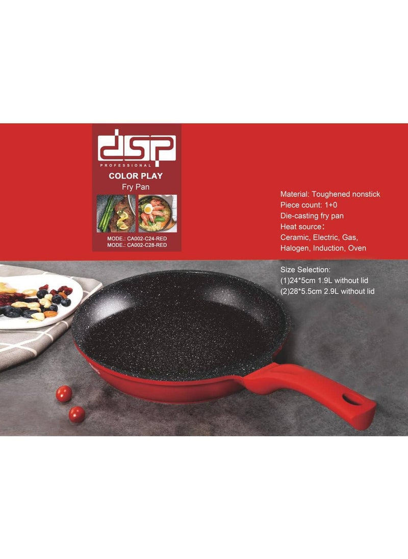 dsp CA013-S01-Orange Cookware Set with 1 Year Warranty 4.5L Casserole (24x12cm) 6.7L Casserole (28x13cm) 4.1L Frying Pan (28x8cm) 3.1L Cooking Tray (28x28x5.5cm) The set is designed with high quality and comes with a lid that fits each piece to ensure even cooking and heat retention