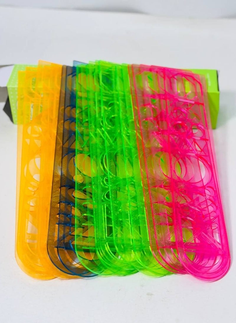 Art ruler Plastic ruler Colors Ruler length: 20 cm Box: 24 rulers - Image 2