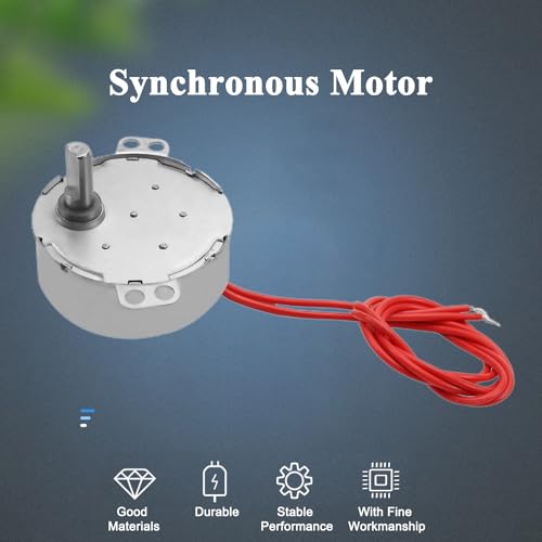 Fielect Synchronous Motor AC 12V 4-5RPM Turntable Motor CW/CCW Direction 4W TYC-50 D Shaft - Image 4