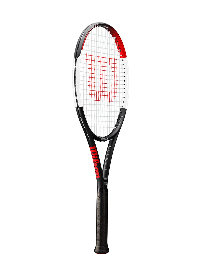 Wilson Pro Staff Precision 100 Tennis Racket, 16x19, Adults, Beginners/ Intermediate - Black/ Red/ White