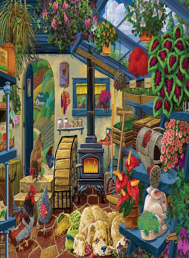 Mulic 500 Piece Puzzles for Adults - The Range Free Bandits Licensed by Joseph Burgess - Visit My Garden - Image 1