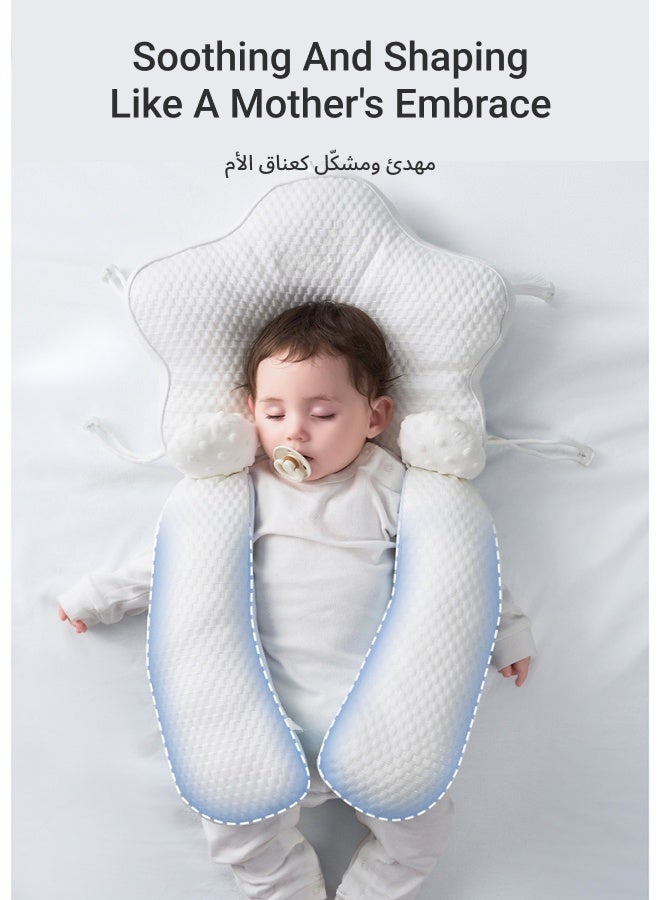 Baby Head Shaping Pillow Anti Flat Head & Anti Startle, Breathable Adjustable Newborn Sleep Pillow for 0-12 Months Boys Girls, Crib Bassinet Travel Use - Image 5