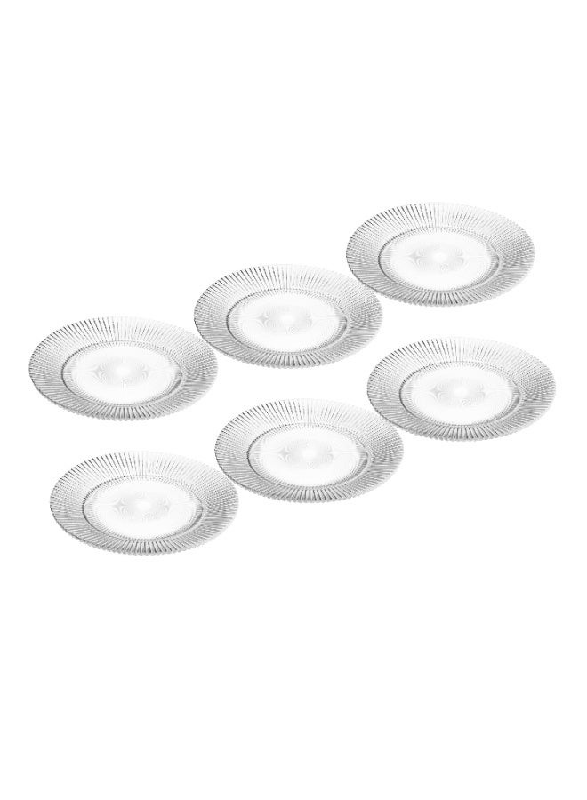 Dania A set of glass dessert plates with a metal stand, 6 pieces The plate size is 15 cm - Image 2
