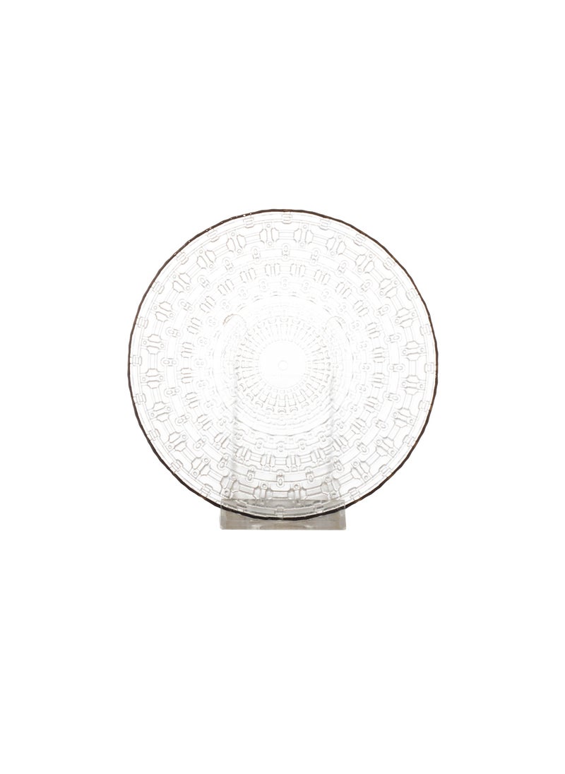 Dania A set of glass dessert plates with a metal stand, 6 pieces The plate size is 15 cm  - Image 4