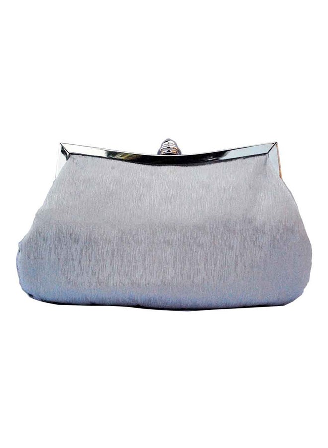 Rhinestone Studded Clutch Grey - Image 2
