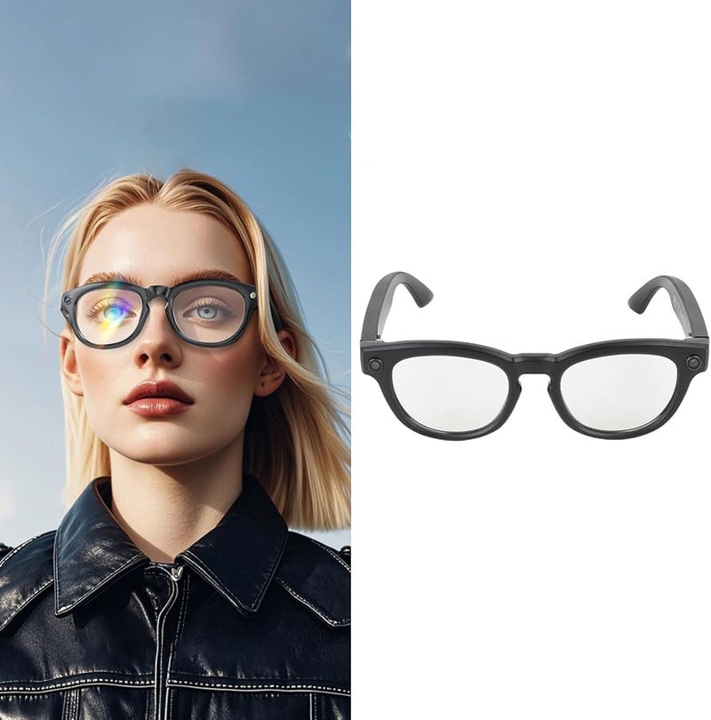 نظارات المترجم آراموك الأسود كاميرا عالية الدقة صور موسيقى بطارية 10 ساعات استعداد 15 يوم - Image 5