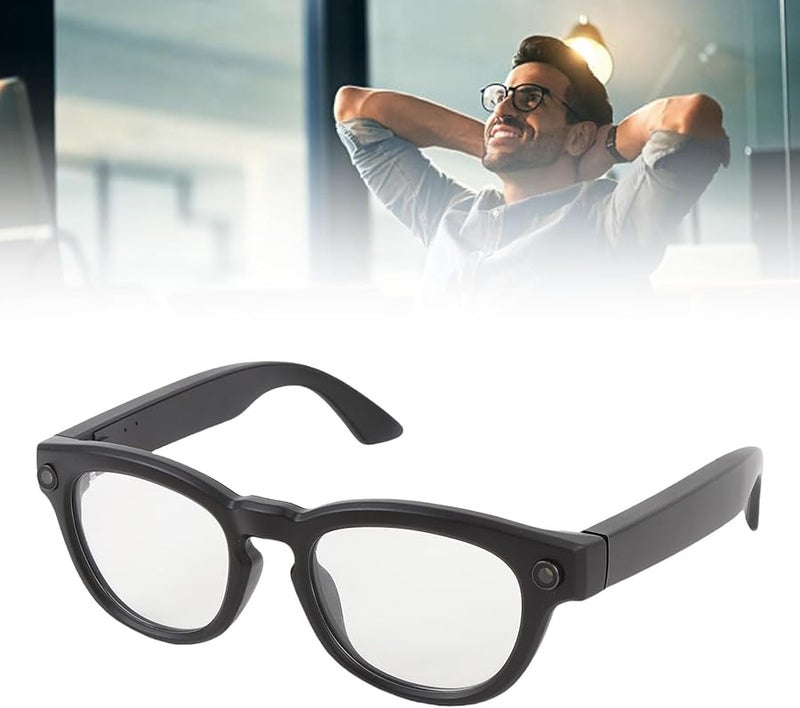 نظارات المترجم آراموك الأسود كاميرا عالية الدقة صور موسيقى بطارية 10 ساعات استعداد 15 يوم - Image 4