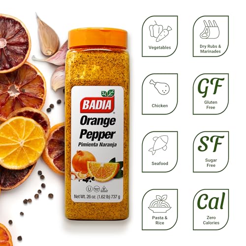 Badia Orange Pepper Seasoning 26 oz Pepper Garlic Onion Zesty Citrus Blend for Chicken Seafood Vegetables - Image 5