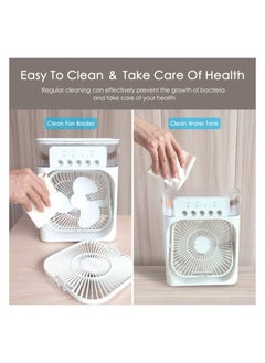 Generic Portable Mist Sprinkler Fan With 5 Water Outputs And 3 Speeds And 7 Different LEDs Light Colours 600ml Capacity  - Image 5