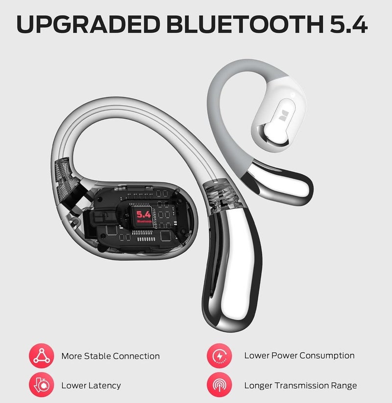 Monster Open Ear AC317 Air Conduction Bluetooth Headphones Wireless Sports Earbuds with HD Sound, Built-in Microphone & Long Battery Life - Image 5