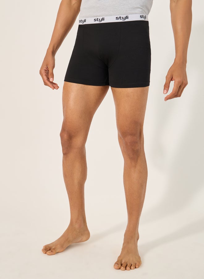 Styli Styli Pack of 5 - Cotton Stretch Solid Trunks  - Image 2