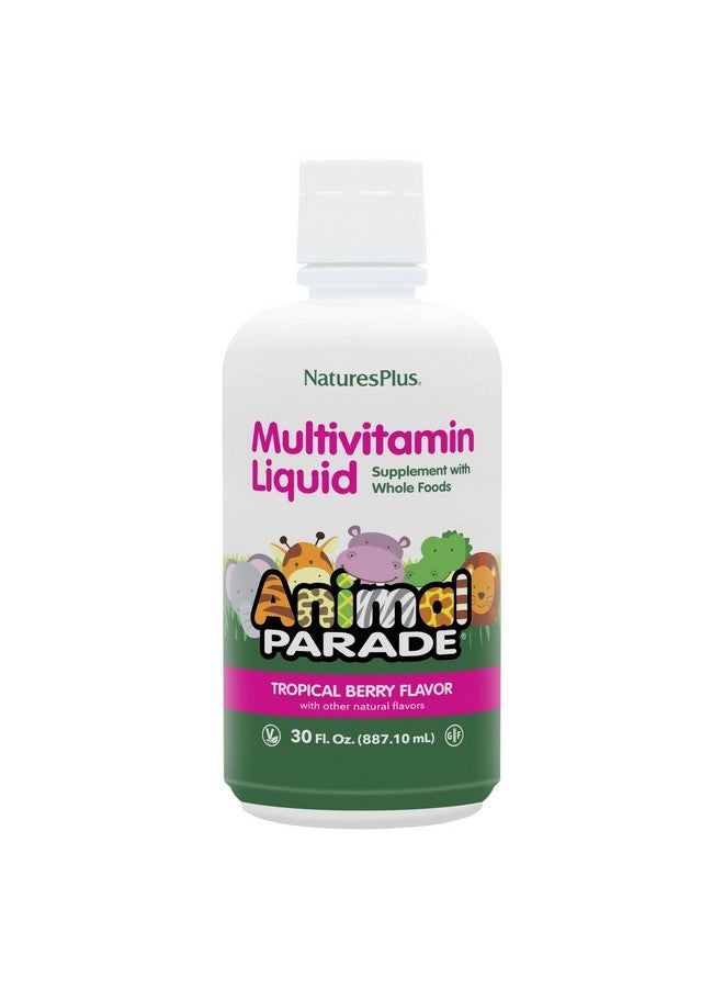NaturesPlus Animal Parade Children's Liquid Multivitamin, Tropical Berry Flavor - 30 fl oz, Pack of 2 - Whole Food Supplement - Vegetarian, Gluten Free - 120 Total Servings - Image 1