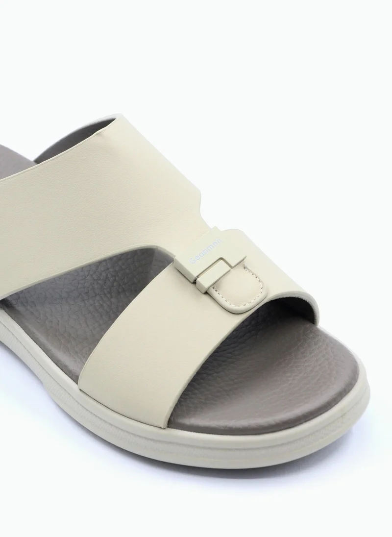 Geoomnii Beige Arabic Sandals for Men – Traditional & Comfortable Slip-On Footwear for Men | Best Price UAE