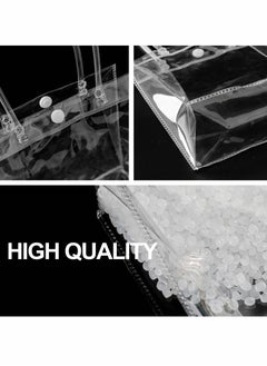 Excefore Clear PVC Gift Bags Reusable Transparent Shopping Bag Gift Wrap Tote with Handles for Wedding Flowers Birthday Valentines Day Party Bags 15 x 7 x 16cm(10Pcs)  - Image 2