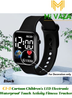Mi VAZA C1-3 Cartoon Children's LED Electronic Waterproof Touch Activity Fitness Tracker - Pretty Cartoon Gifts for Children - Digital Sports Toddler Daily Waterproof LED Design 