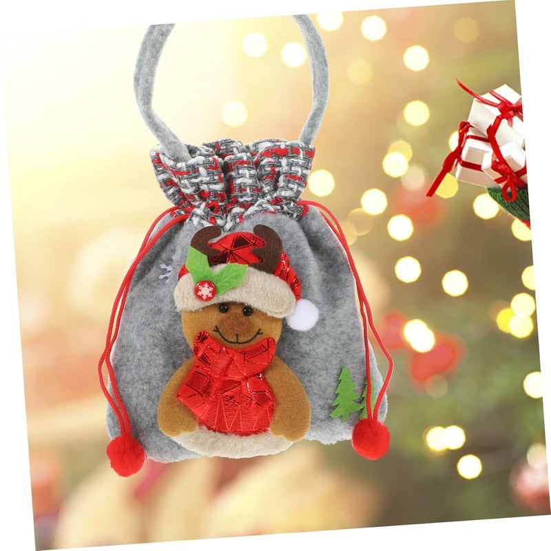 Assorted Color Christmas Drawstring Goodie Bags 23 5x20 5cm Party Favor Tote Pouch - Image 4