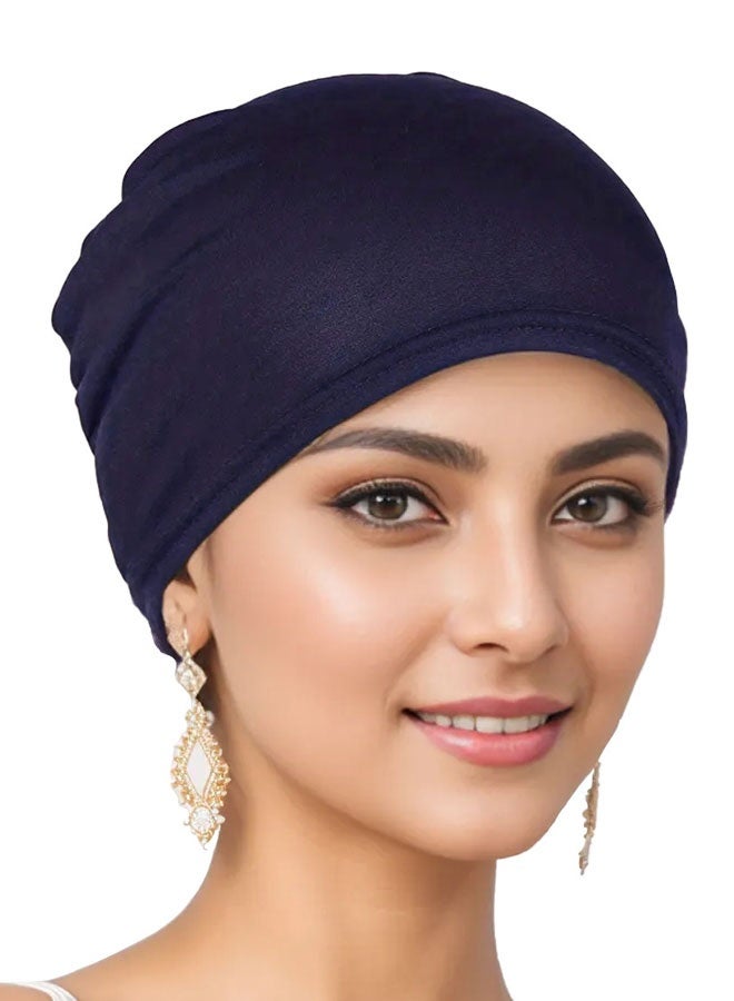 HAWAWA 4pcs Stretchy Turban Beanie for Women Polyester Stretch Head Scarf Beanie Skull Cover Cap Headwrap Headwear, Assorted Colors - Image 5